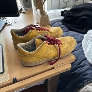 Yellow Nike sneakers